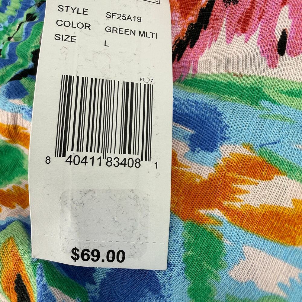 Colorful Abstract Wide-Leg Pants - Multicolor - Picture 6 of 6